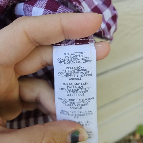 J. Crew purple and white classic-fit boy shirt in crinkle gingham size 00 - Picture 5 of 9